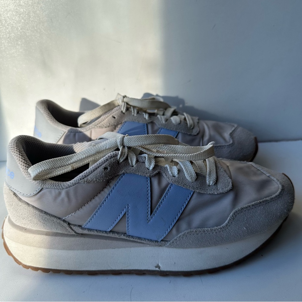 New Balance 237 Grey Light Blue Gum Sole Women's Sneakers Size 7.5 MS237B - Picture 4 of 8